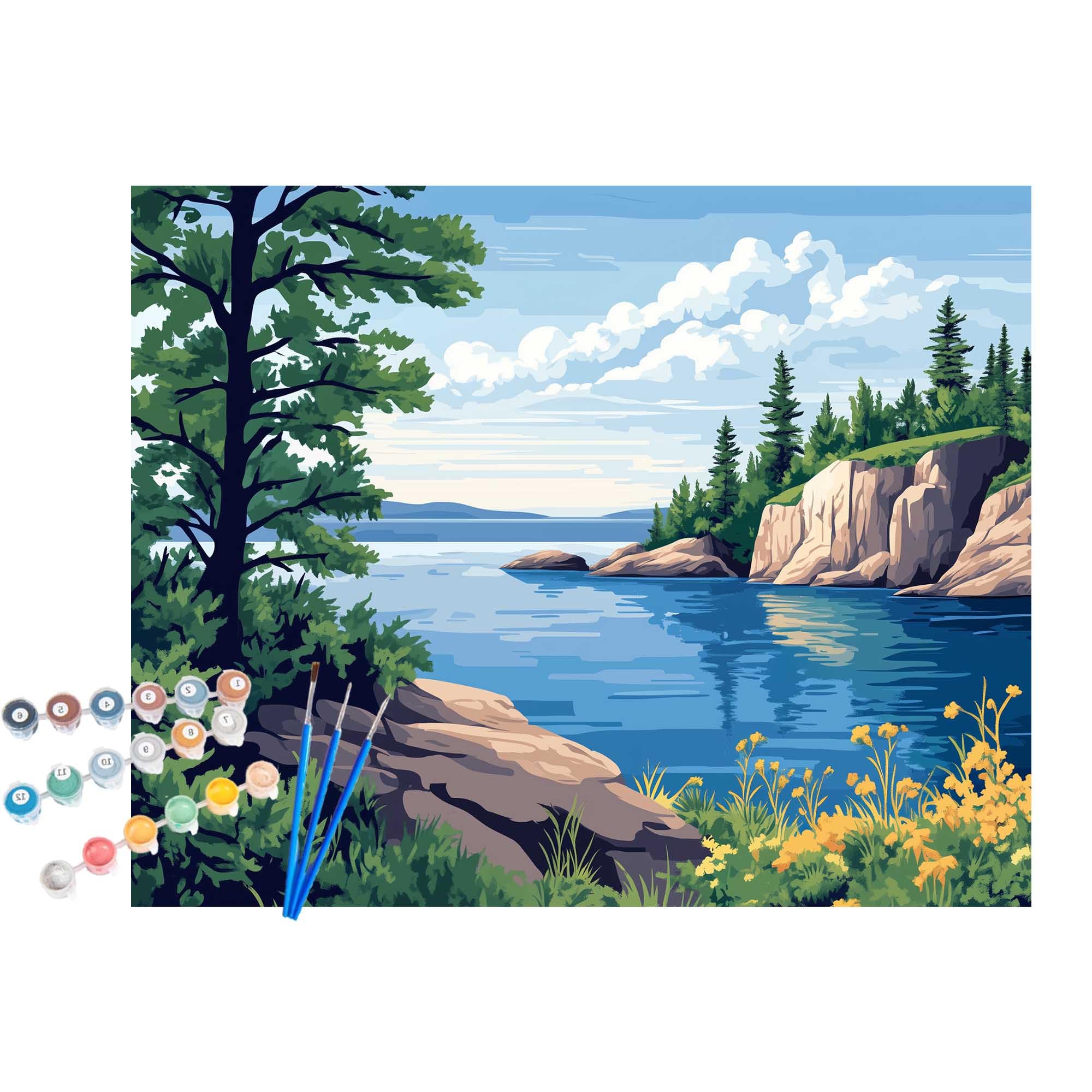 Amazon.com: Cawpom Superior Lake Paint by Numbers, Minnesota